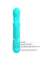 Pretty Love - Cammy 4 In 1 Multifunzione Vibratore Triple Rabbit Blu - PRETTY LOVE - Vibratori Doppi | erosidea.com