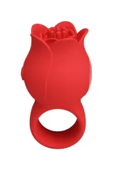 Pretty Love - Vibratore A Dita A Forma Di Rosa Jae 10 Vibrazioni Rosso - PRETTY LOVE - Vibratori | erosidea.com