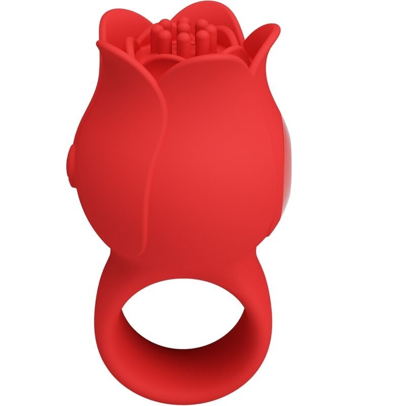 Pretty Love - Vibratore A Dita A Forma Di Rosa Jae 10 Vibrazioni Rosso - PRETTY LOVE - Vibratori | erosidea.com