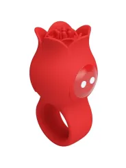 Pretty Love - Vibratore A Dita A Forma Di Rosa Jae 10 Vibrazioni Rosso - PRETTY LOVE - Vibratori | erosidea.com
