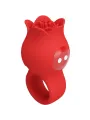 Pretty Love - Vibratore A Dita A Forma Di Rosa Jae 10 Vibrazioni Rosso - PRETTY LOVE - Vibratori | erosidea.com