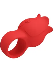 Pretty Love - Vibratore A Dita A Forma Di Rosa Jae 10 Vibrazioni Rosso - PRETTY LOVE - Vibratori | erosidea.com