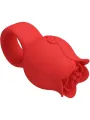Pretty Love - Vibratore A Dita A Forma Di Rosa Jae 10 Vibrazioni Rosso - PRETTY LOVE - Vibratori | erosidea.com