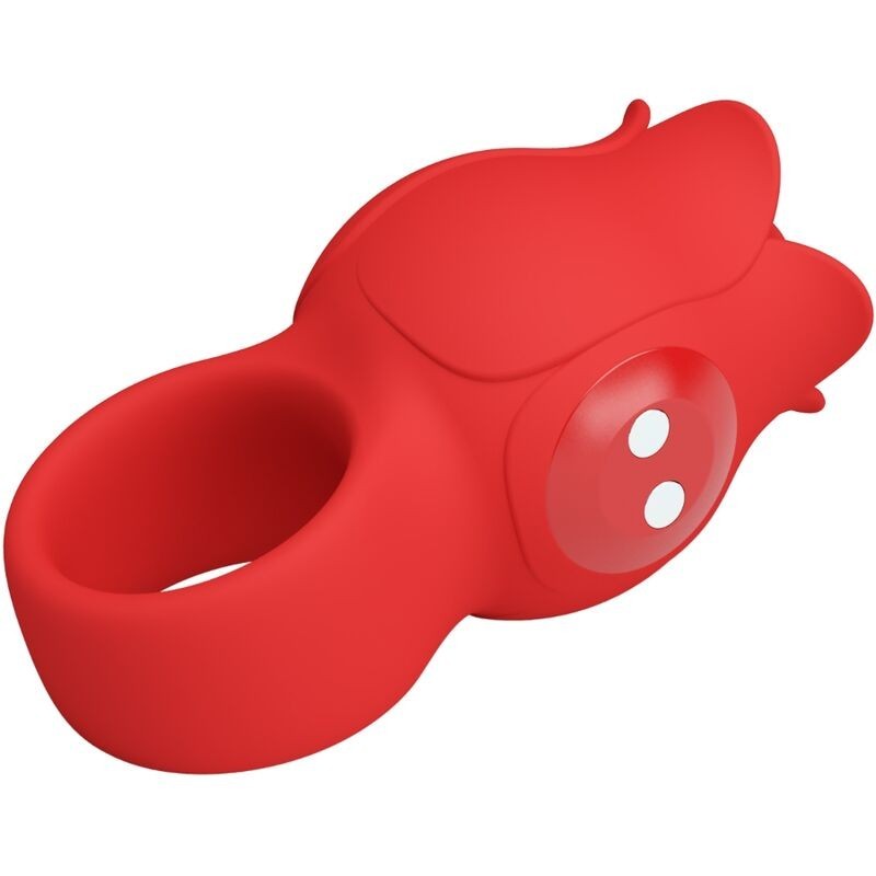 Pretty Love - Vibratore A Dita A Forma Di Rosa Jae 10 Vibrazioni Rosso - PRETTY LOVE - Vibratori | erosidea.com
