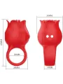 Pretty Love - Vibratore A Dita A Forma Di Rosa Jae 10 Vibrazioni Rosso - PRETTY LOVE - Vibratori | erosidea.com