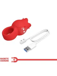 Pretty Love - Vibratore A Dita A Forma Di Rosa Jae 10 Vibrazioni Rosso - PRETTY LOVE - Vibratori | erosidea.com