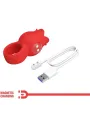 Pretty Love - Vibratore A Dita A Forma Di Rosa Jae 10 Vibrazioni Rosso - PRETTY LOVE - Vibratori | erosidea.com