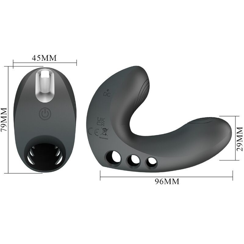 Pretty Love - Vibratore Da Dita Camelia 7 Vibrazioni Nero - PRETTY LOVE - Vibratori | erosidea.com