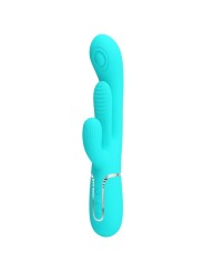 Pretty Love - Shania Triple Rabbit Vibratore Multifunzione 3 In 1 Blu - PRETTY LOVE - Vibratori Doppi | erosidea.com