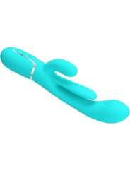 Pretty Love - Shania Triple Rabbit Vibratore Multifunzione 3 In 1 Blu - PRETTY LOVE - Vibratori Doppi | erosidea.com