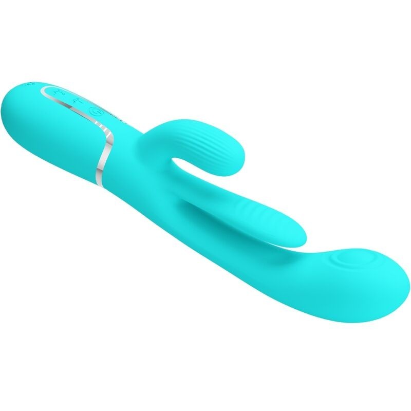 Pretty Love - Shania Triple Rabbit Vibratore Multifunzione 3 In 1 Blu - PRETTY LOVE - Vibratori Doppi | erosidea.com
