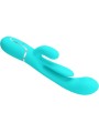 Pretty Love - Shania Triple Rabbit Vibratore Multifunzione 3 In 1 Blu - PRETTY LOVE - Vibratori Doppi | erosidea.com