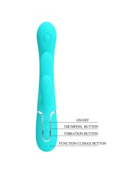 Pretty Love - Shania Triple Rabbit Vibratore Multifunzione 3 In 1 Blu - PRETTY LOVE - Vibratori Doppi | erosidea.com