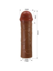 Pretty Love - Guaina Per Pene Nile Con Estensione 25 Cm Mulatto - PRETTY LOVE - Guaine e Prolunghe | erosidea.com