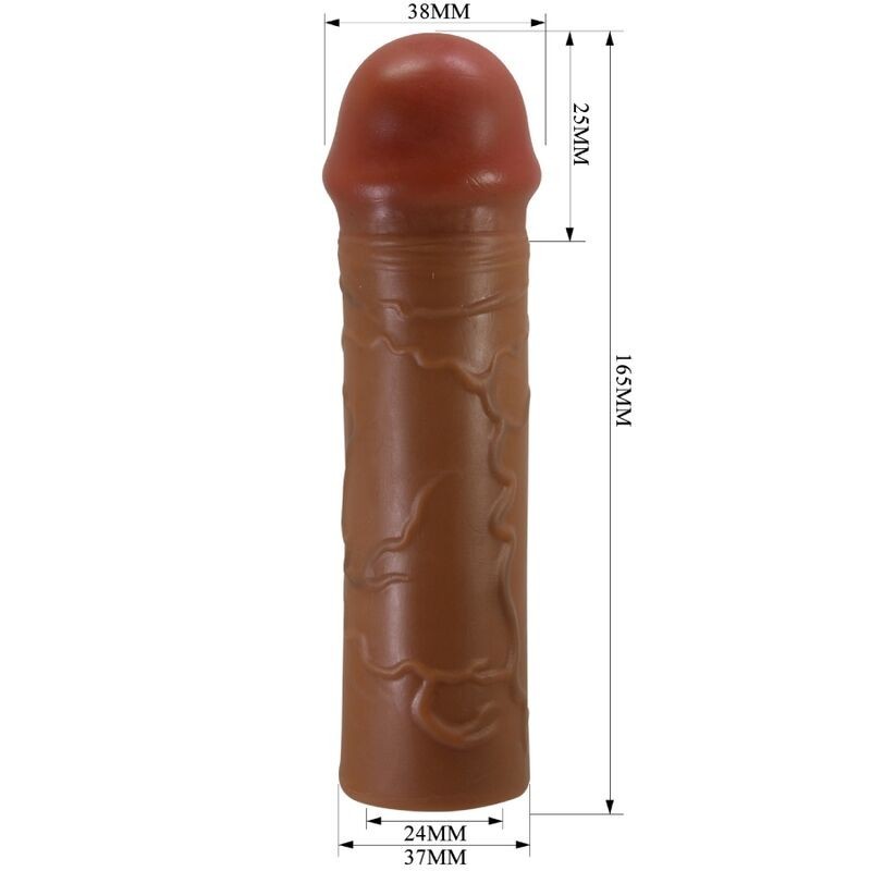 Pretty Love - Guaina Per Pene Nile Con Estensione 25 Cm Mulatto - PRETTY LOVE - Guaine e Prolunghe | erosidea.com