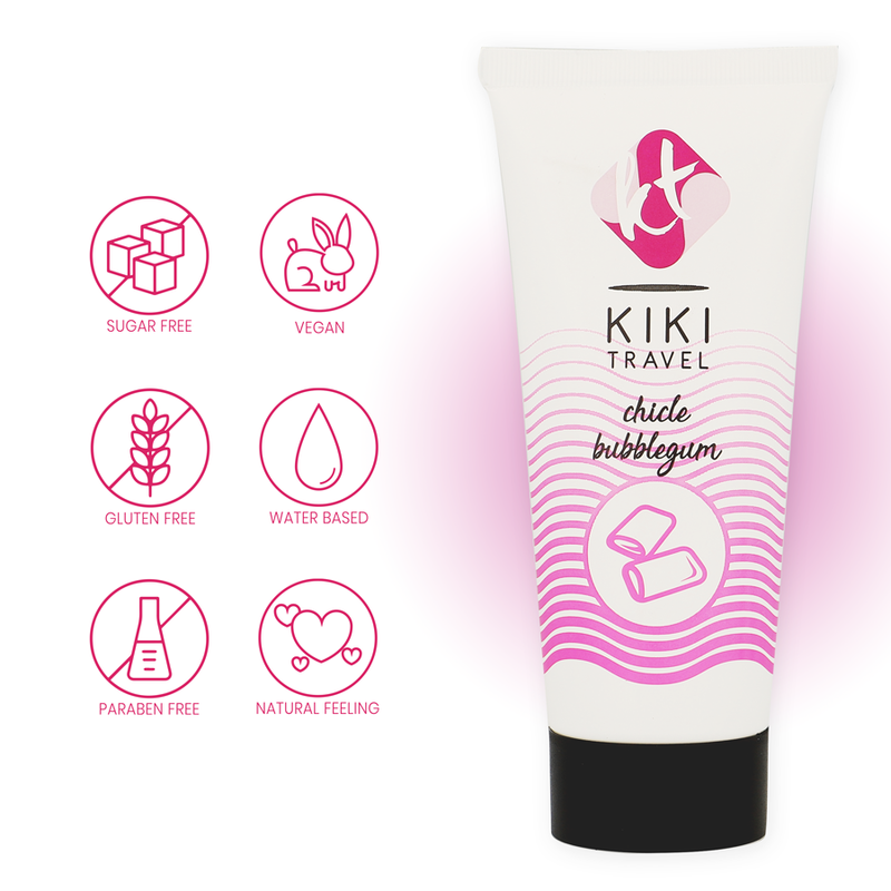Kik Travel - Fragola Gum Lubrificante 50 Ml - KIKÍ TRAVEL - Aromatizzati e Commestibili | erosidea.com