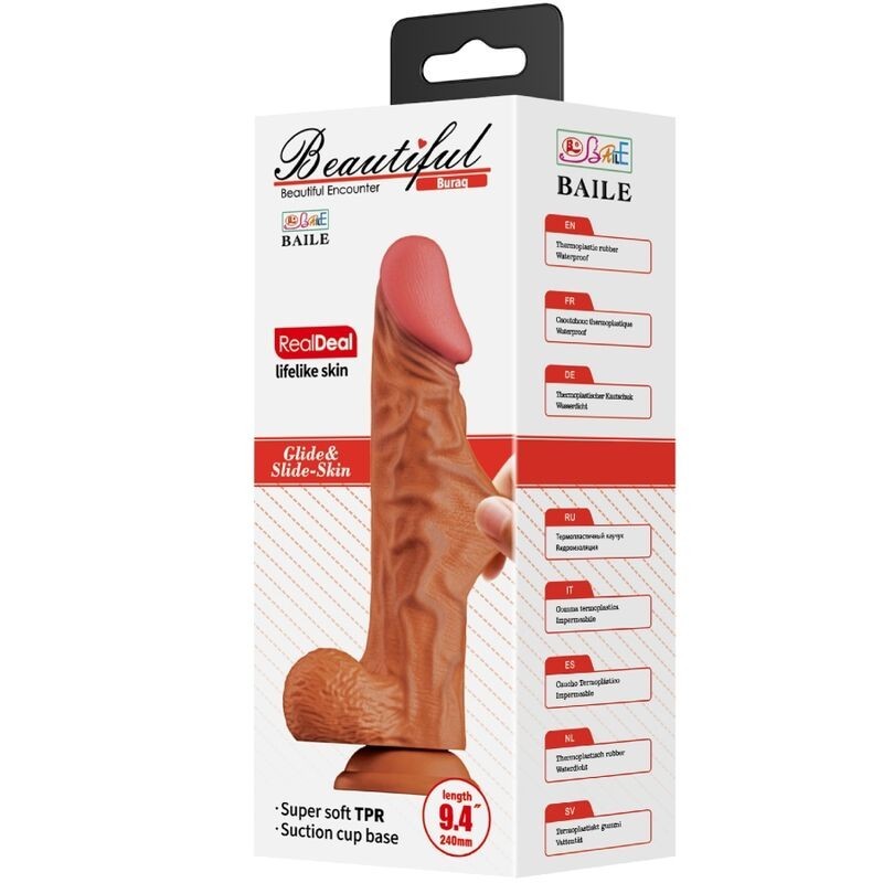 Baile Dildo Realistico Buraq 24 Cm Carne - BAILE - Dildo Realistici | erosidea.com