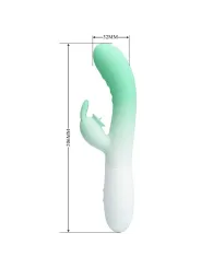 Pretty Love - Vibratore Rabbit Cerberus 3O Vibrazioni Verde - PRETTY LOVE - Vibratori Rabbit | erosidea.com