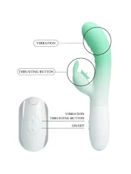 Pretty Love - Vibratore Rabbit Cerberus 3O Vibrazioni Verde - PRETTY LOVE - Vibratori Rabbit | erosidea.com