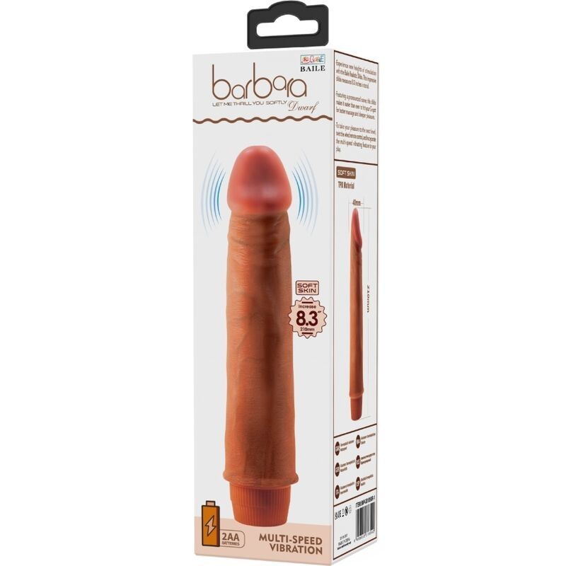 Baile Vibratore Realistico Nano 21 Cm Mulatto - BAILE - Vibratori Realistici | erosidea.com