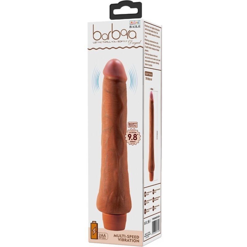 Baile Dryad Vibratore Realistico 25 Cm Mulatto - BAILE - Vibratori Realistici | erosidea.com