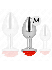 Kink - Plug Anale Rosa Rosso Taglia M - KINK PLEASURE PLUGS - Plug e Catene Anali | erosidea.com