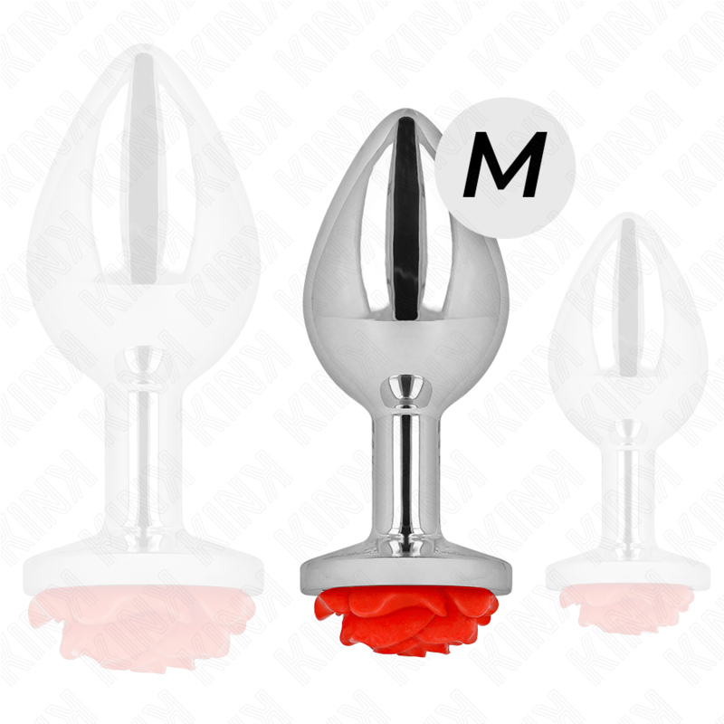 Kink - Plug Anale Rosa Rosso Taglia M - KINK PLEASURE PLUGS - Plug e Catene Anali | erosidea.com