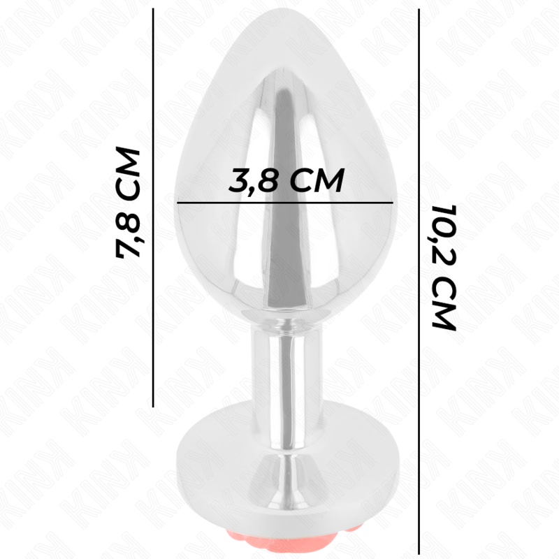 Kink - Plug Anale Rosa Rosso Taglia L - KINK PLEASURE PLUGS - Plug e Catene Anali | erosidea.com