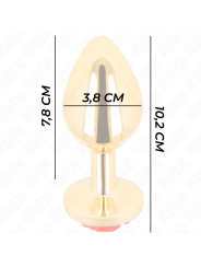Kink - Plug Anale Oro Rosa Rosso Taglia L - KINK PLEASURE PLUGS - Plug e Catene Anali | erosidea.com