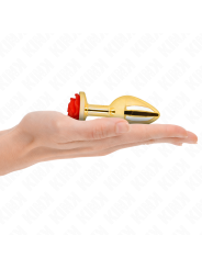 Kink - Plug Anale Oro Rosa Rosso Taglia M - KINK PLEASURE PLUGS - Plug e Catene Anali | erosidea.com