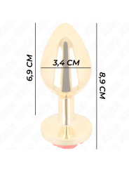 Kink - Plug Anale Oro Rosa Rosso Taglia M - KINK PLEASURE PLUGS - Plug e Catene Anali | erosidea.com