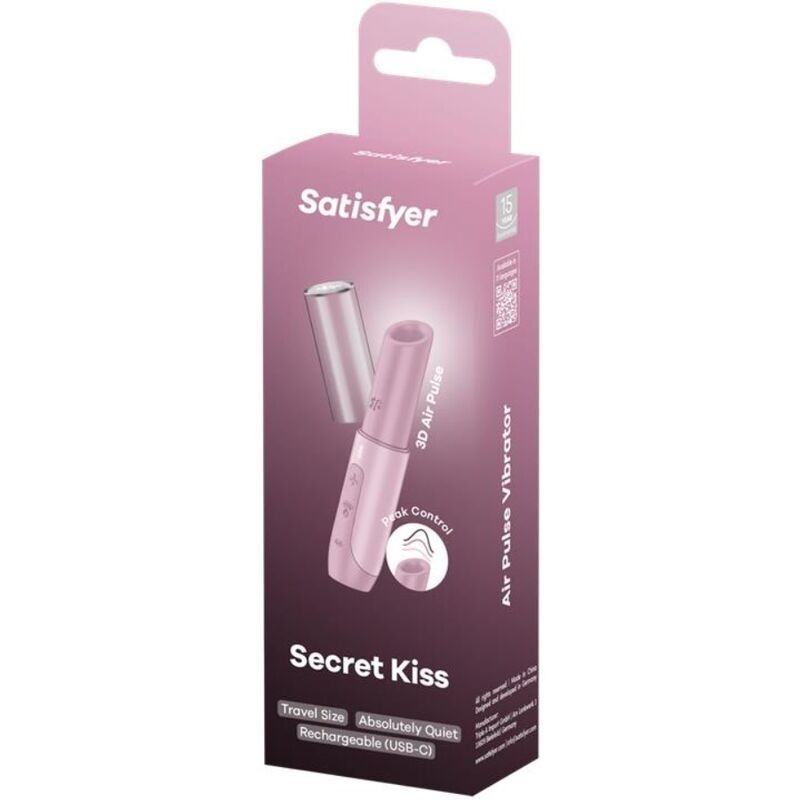 Satisfyer - Secret Kiss Wave Stimolatore Clitoride Rosa - SATISFYER AIR PULSE - Vibratori Clitoride | erosidea.com