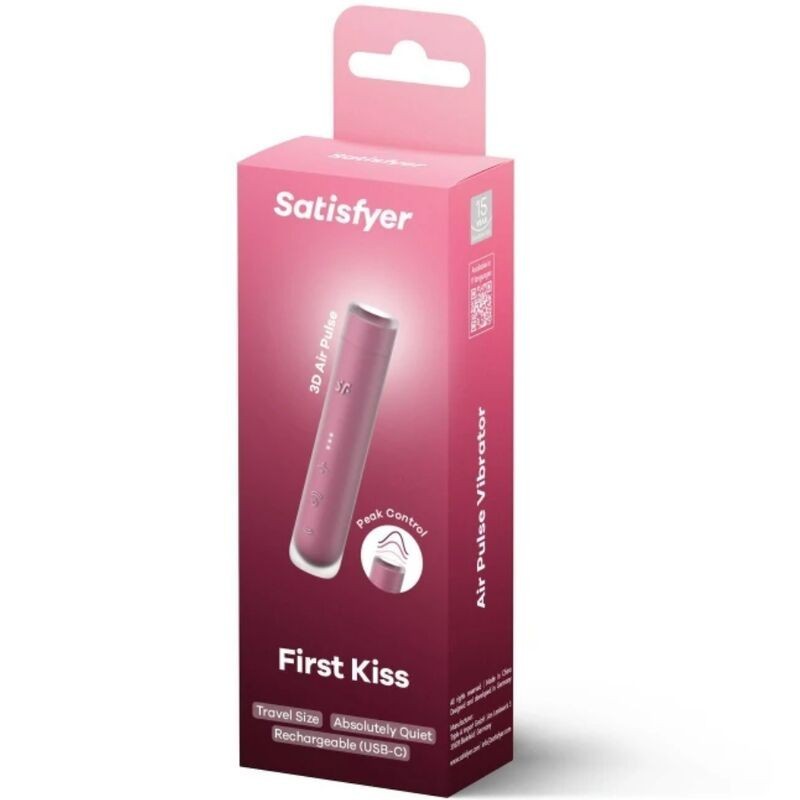 Satisfyer - Stimolatore Clitoride First Kiss Wave Garnet - SATISFYER AIR PULSE - Vibratori Clitoride | erosidea.com