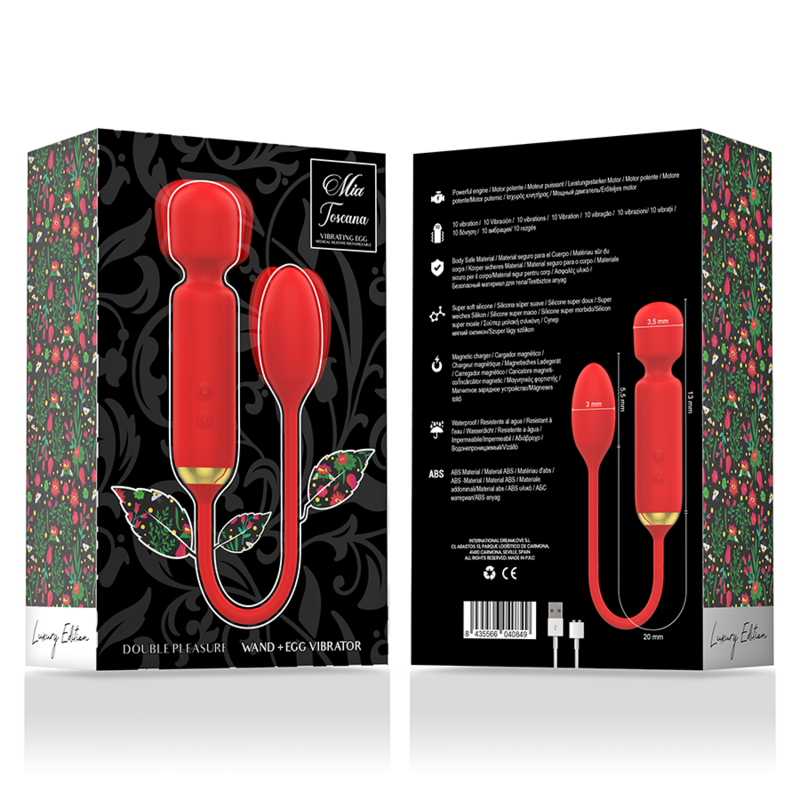 Wand Stimolatore Doppio Toscana Mia Con Uovo - MIA - Magic Wand | erosidea.com