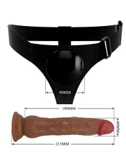 Pretty Love - Kyton Universal Harness Slip Con Dildo Squirting 19 Cm Mulato - PRETTY LOVE - Strap-on e Imbracature | erosidea.com