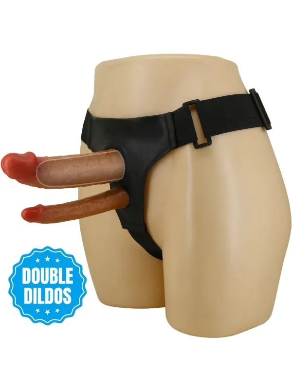 Pretty Love - Slip Keaven Harness Universale E Comodo Doppio Dildo - PRETTY LOVE - Strap-on e Imbracature | erosidea.com