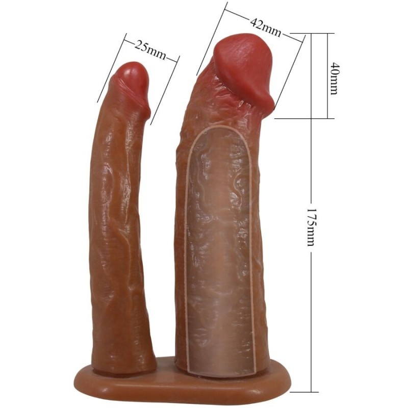 Pretty Love - Slip Keaven Harness Universale E Comodo Doppio Dildo - PRETTY LOVE - Strap-on e Imbracature | erosidea.com