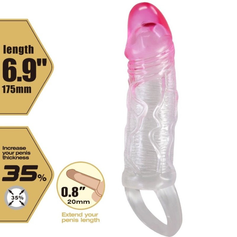 Guaina Pene Pretty Love Odes Realistico 2 Cm Rosa - PRETTY LOVE - Guaine e Prolunghe | erosidea.com