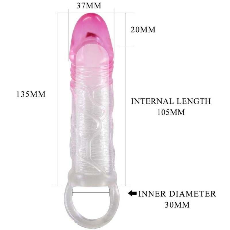 Guaina Pene Pretty Love Odes Realistico 2 Cm Rosa - PRETTY LOVE - Guaine e Prolunghe | erosidea.com