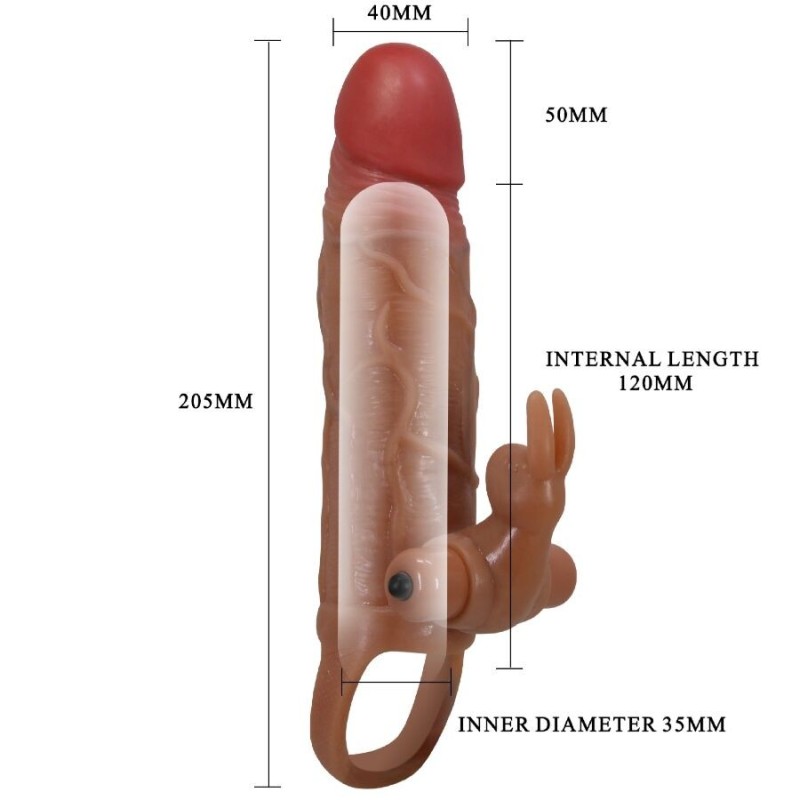 Pretty Love - Guaina Per Pene Osmar + Stimolatore Vibrante Per Clitoride - PRETTY LOVE - Guaine e Prolunghe | erosidea.com