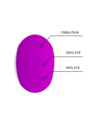 Vibratore Gonfiabile Ricaricabile Dempsey - PRETTY LOVE SMART - Vibratori Doppi | erosidea.com