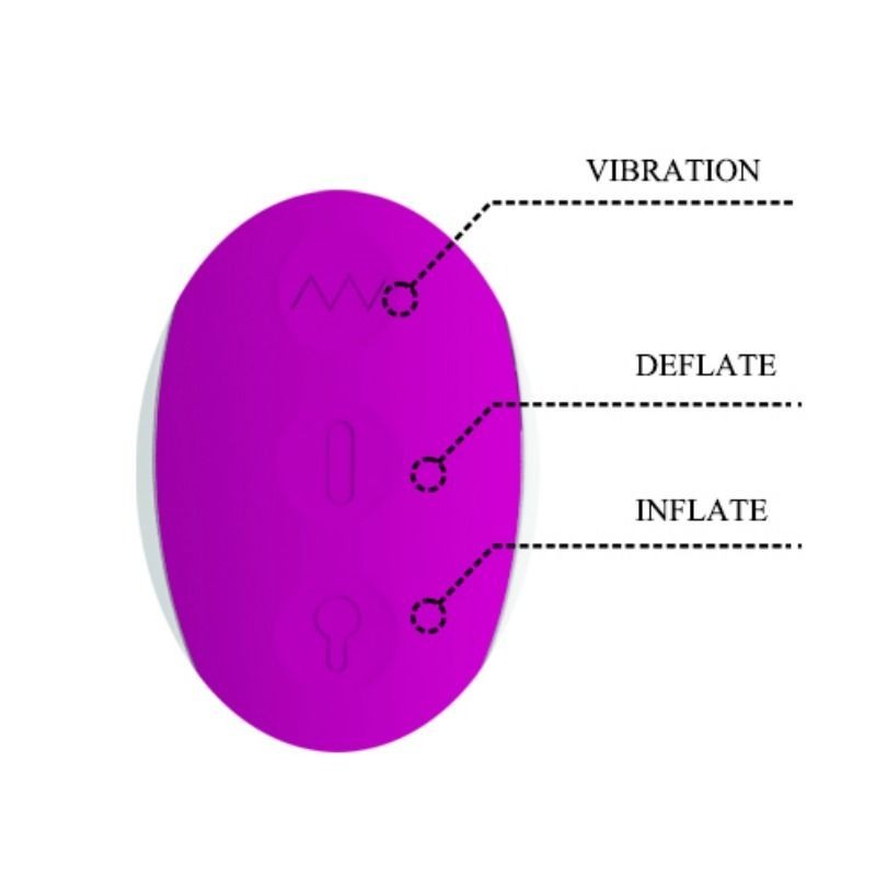 Vibratore Gonfiabile Ricaricabile Dempsey - PRETTY LOVE SMART - Vibratori Doppi | erosidea.com