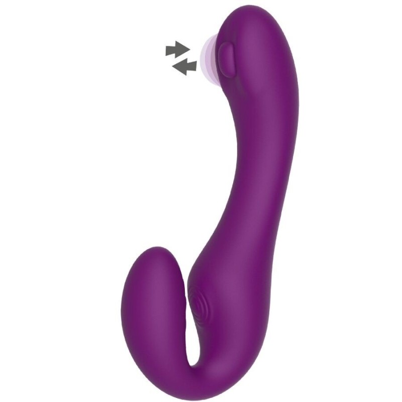 Vibratore Xocoon 2 In 1 Strapless Strap On Viola - XOCOON - Vibratori Doppi | erosidea.com
