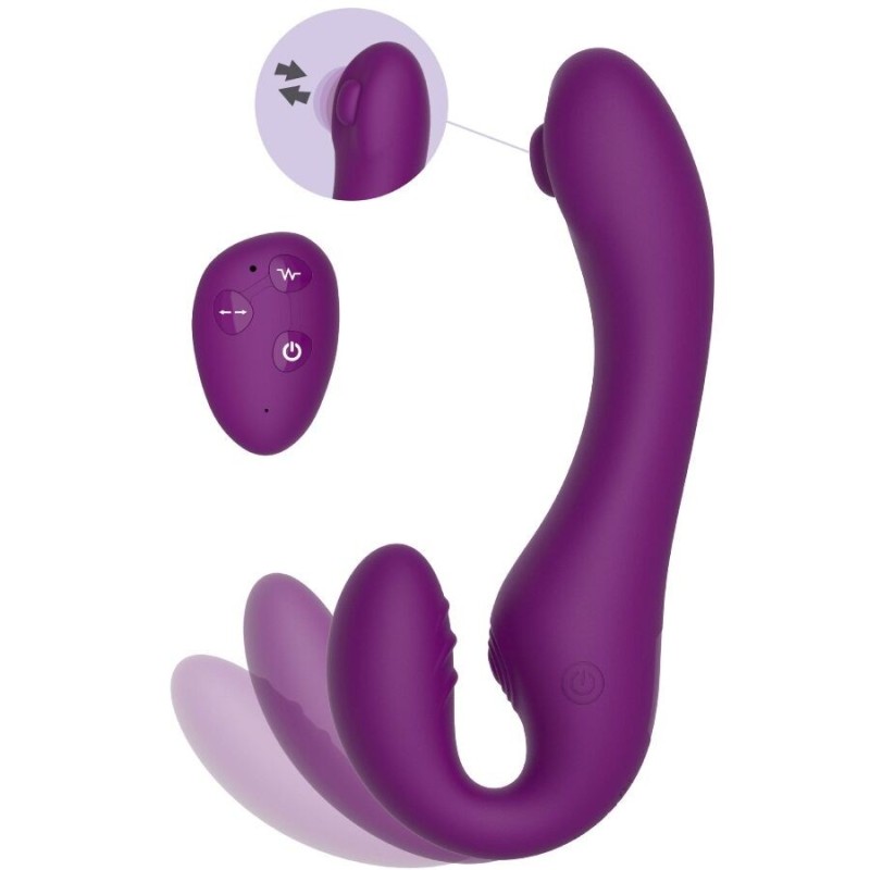 Vibratore Xocoon 2 In 1 Strapless Strap On Viola - XOCOON - Vibratori Doppi | erosidea.com