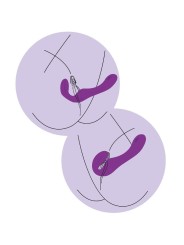 Vibratore Xocoon 2 In 1 Strapless Strap On Viola - XOCOON - Vibratori Doppi | erosidea.com