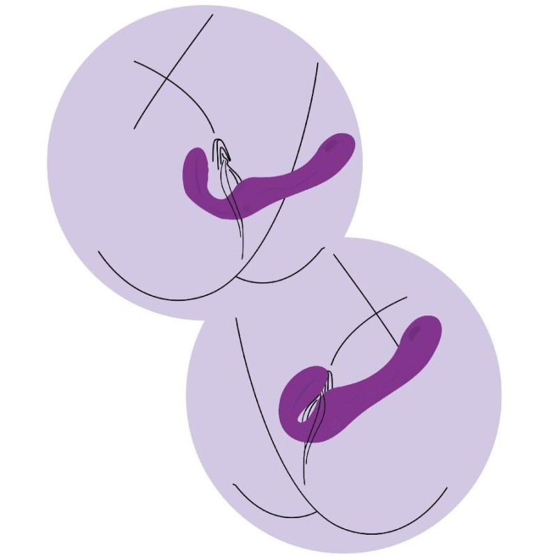 Vibratore Xocoon 2 In 1 Strapless Strap On Viola - XOCOON - Vibratori Doppi | erosidea.com