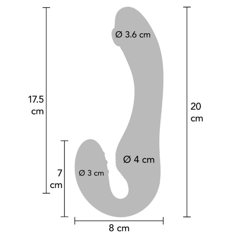 Vibratore Xocoon 2 In 1 Strapless Strap On Viola - XOCOON - Vibratori Doppi | erosidea.com