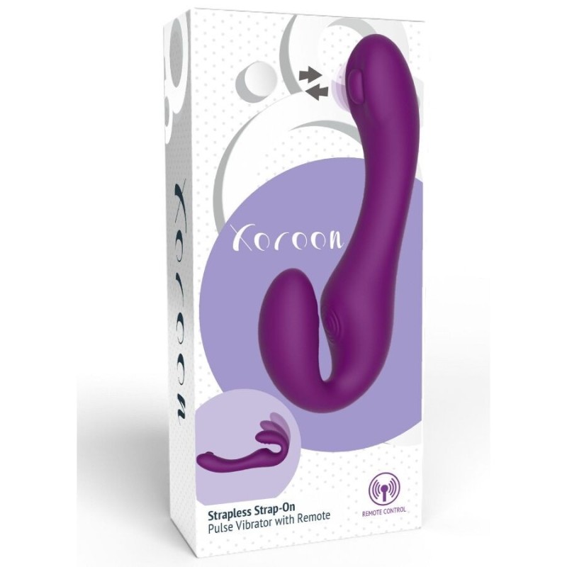 Vibratore Xocoon 2 In 1 Strapless Strap On Viola - XOCOON - Vibratori Doppi | erosidea.com
