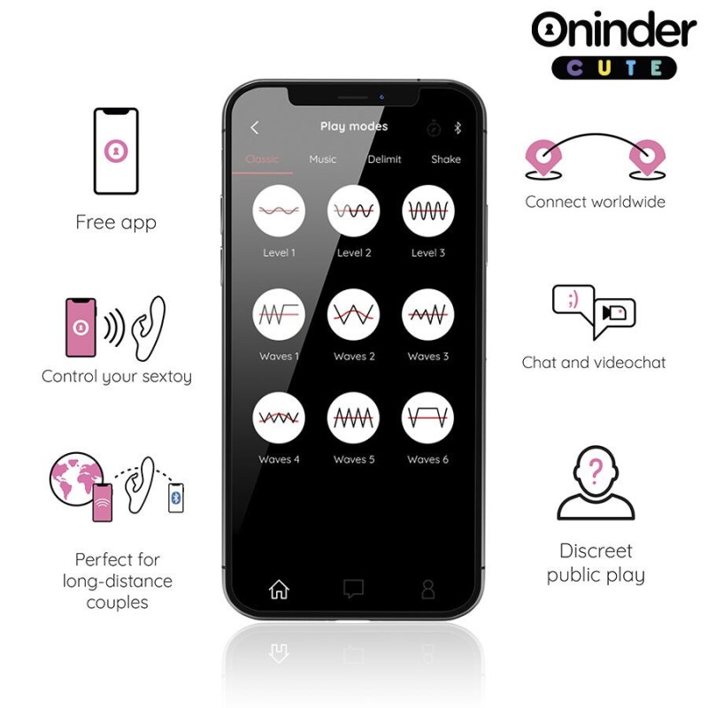 Oninder Cute - Vibratore Rabbit Per Punto G E Clitoride - App Gratuita - ONINDER CUTE - Vibratori con App | erosidea.com