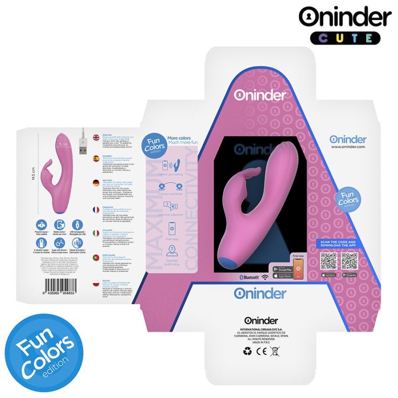 Oninder Cute - Vibratore Rabbit Per Punto G E Clitoride - App Gratuita - ONINDER CUTE - Vibratori con App | erosidea.com